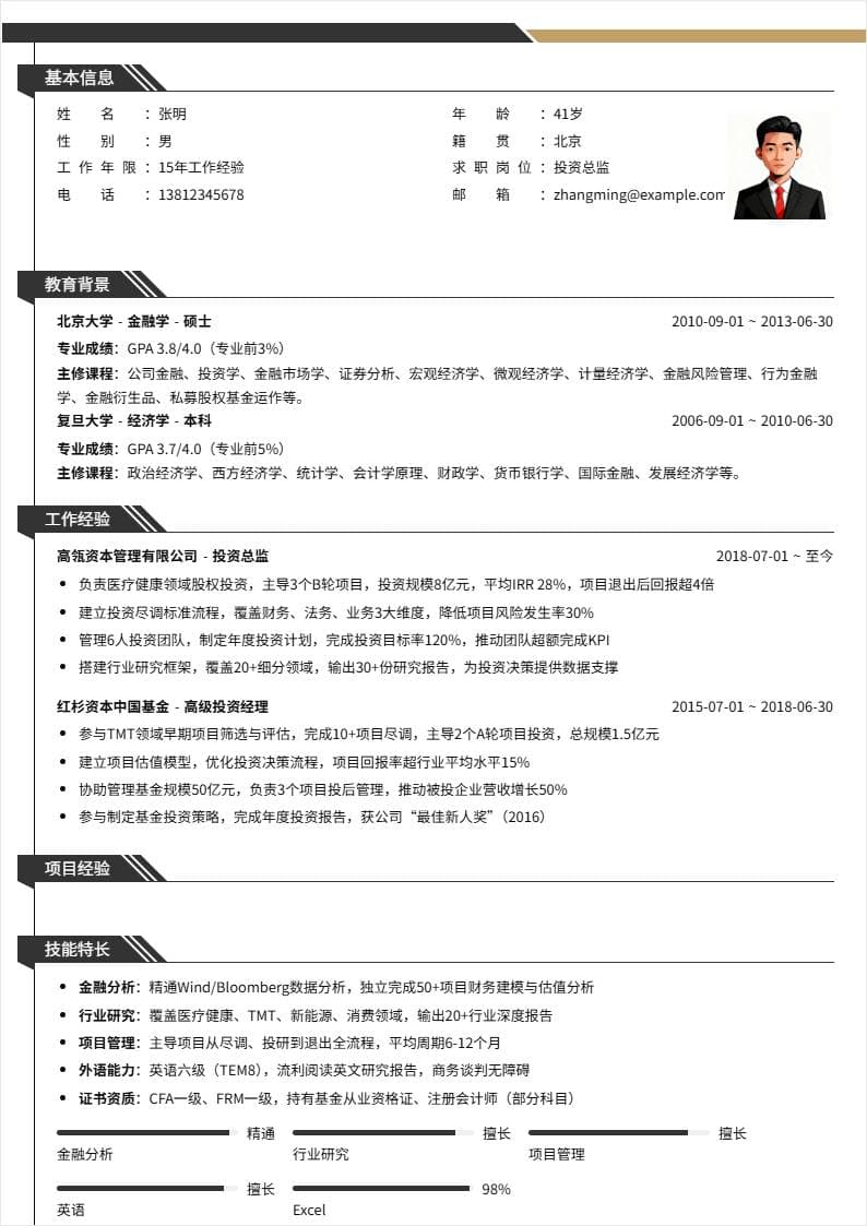 投资总监 | 社招