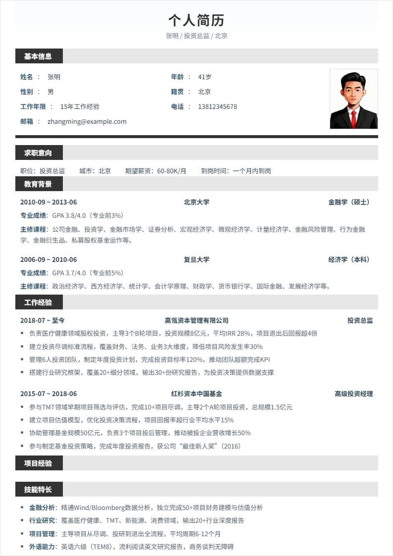 投资总监 | 社招