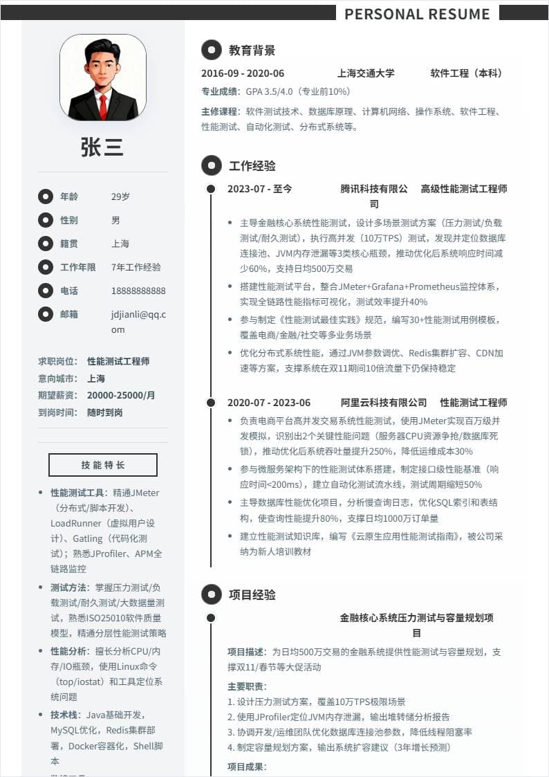 性能测试 | 社招