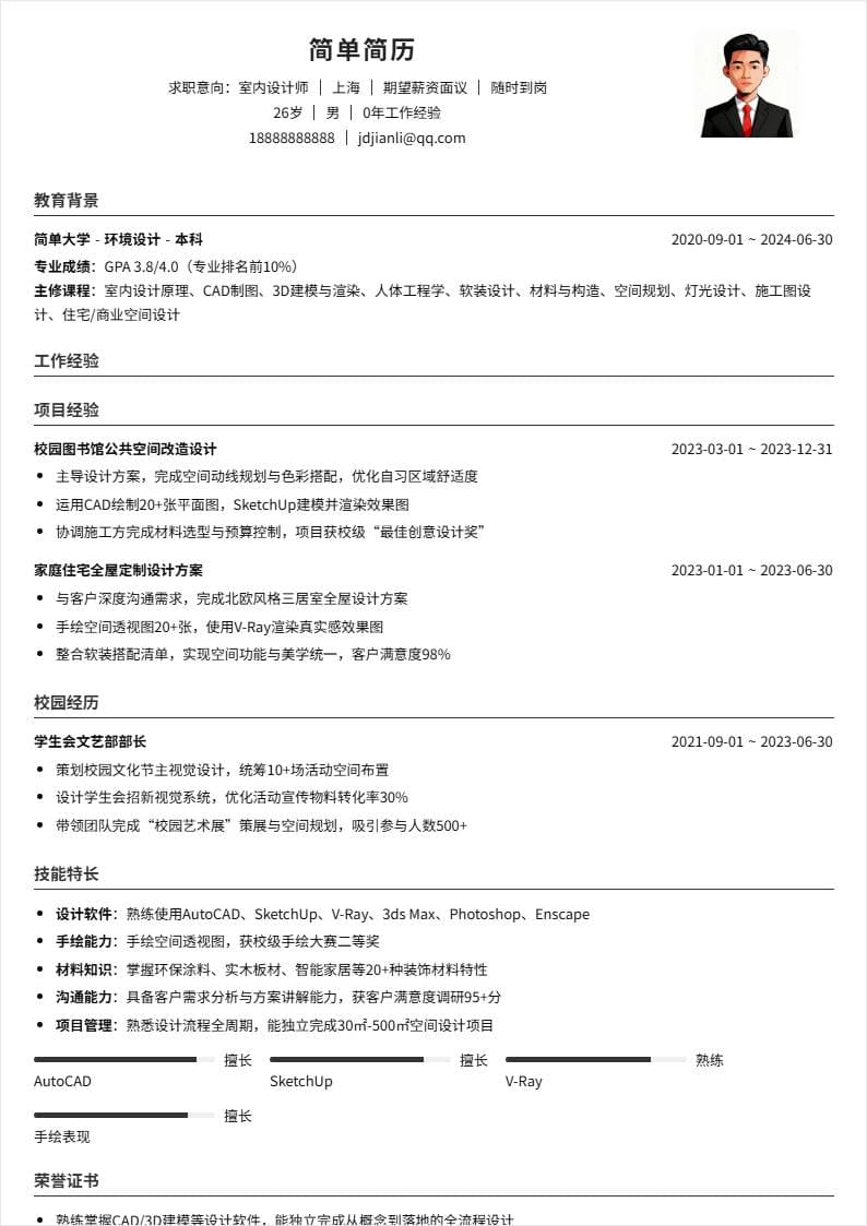 室内设计 | 校招