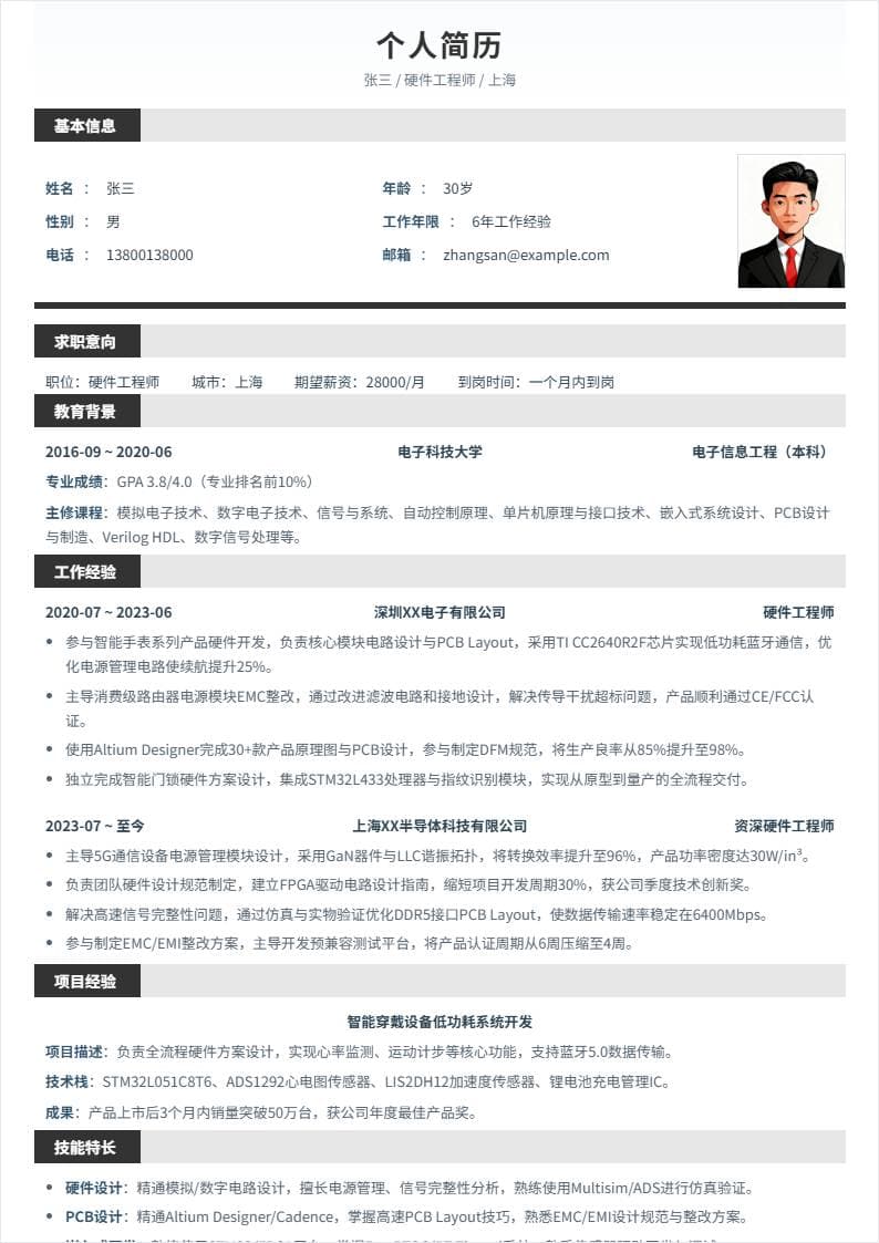 硬件工程师 | 社招